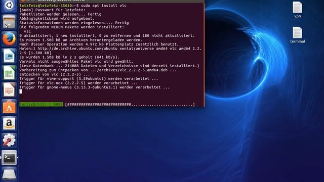 VLC Player unter Linux Installiren und Starten + recordmydesktop installiren смотреть онлайн