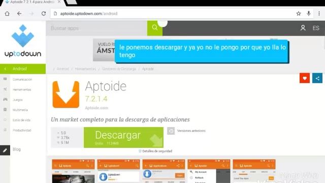 Como descargar aptoide para android (apk) смотреть онлайн