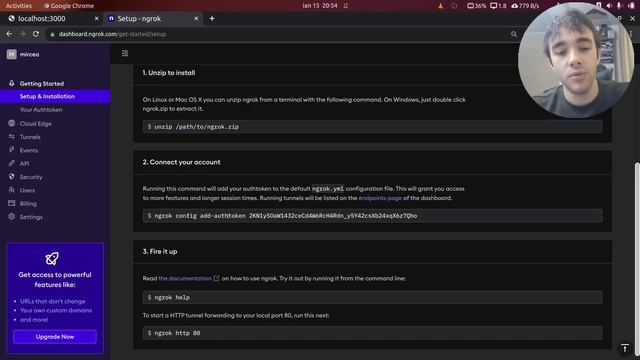 How to do a public express server - ngrok - ngrock install linux - Me learning смотреть онлайн