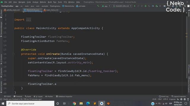 Floating Toolbar Android Studio part 2/2 смотреть онлайн