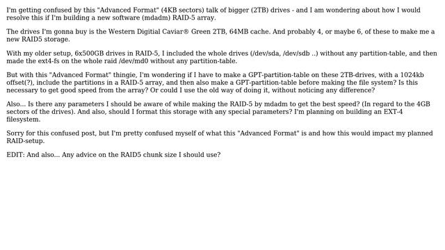 DevOps & SysAdmins: How to make partition, raid5 and filesystem on 6x2TB WDC-drives in Linux? смотреть онлайн