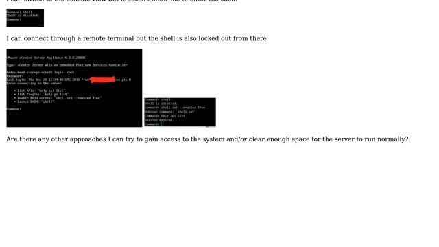 Vmware vCenter Server Appliance: [Errno 28] No space left on device and can't enable shell. How... смотреть онлайн
