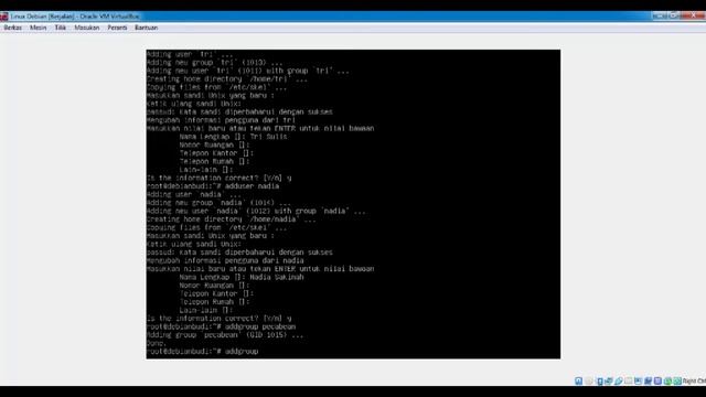 Administrasi Sistem Linux Debian - Membuat user, group dan memasukan user kedalam group. смотреть онлайн