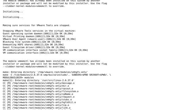 VMware tools patching - Kernel 2.6.37+ (Slackware 13.37) Graphics Drivers Not Working смотреть онлайн