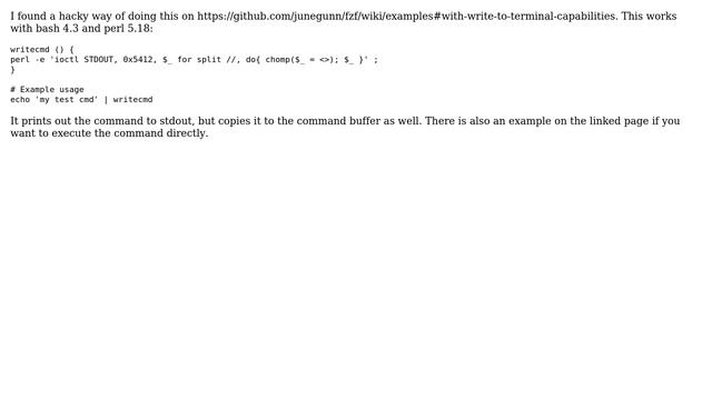 Unix & Linux: Put text in the bash command line buffer (4 Solutions!!) смотреть онлайн