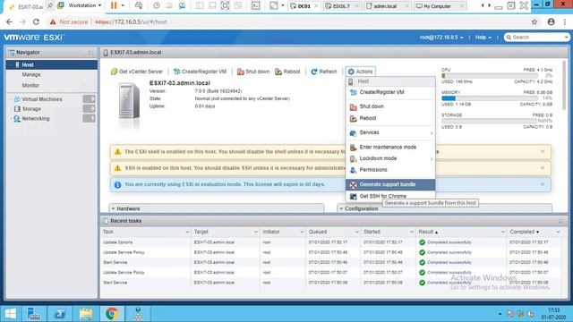 Lec-2-How to Enable SSH,Esxcli shell and Join Esxi7 Server to Domain смотреть онлайн