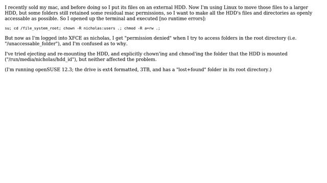 How should chmod and chown be used together? смотреть онлайн