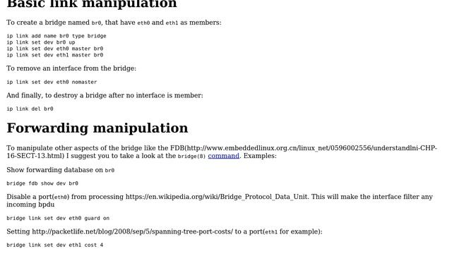 Unix & Linux: How can I bridge two interfaces with ip/iproute2? (2 Solutions!!) смотреть онлайн