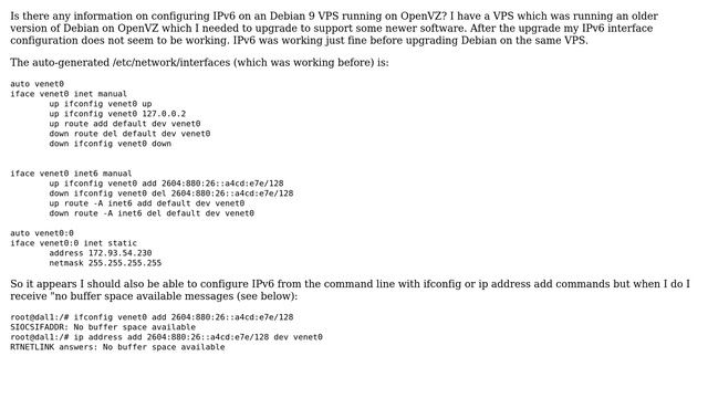 DevOps & SysAdmins: Configuration of IPv6 on Debian 9 on OpenVZ смотреть онлайн