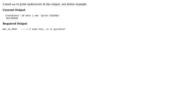 Unix & Linux: awk to print underscore (2 Solutions!!) смотреть онлайн
