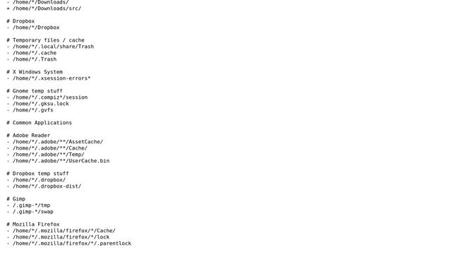 What do you filter / exclude list when doing backup with rsync? смотреть онлайн