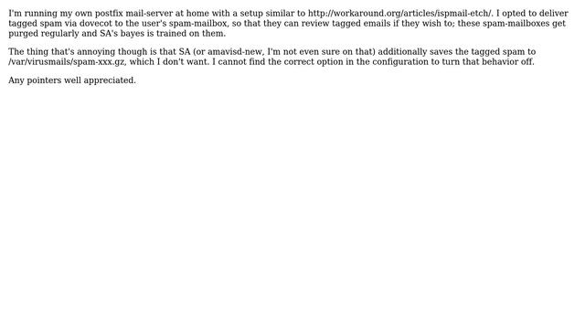 DevOps & SysAdmins: How to tell spam-assassin not to quarantine tagged emails? смотреть онлайн