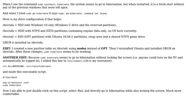 Ubuntu: Hibernate not working in 18.04 смотреть онлайн