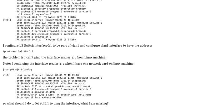 Can't ping the GW when configure linux with two vlans? смотреть онлайн