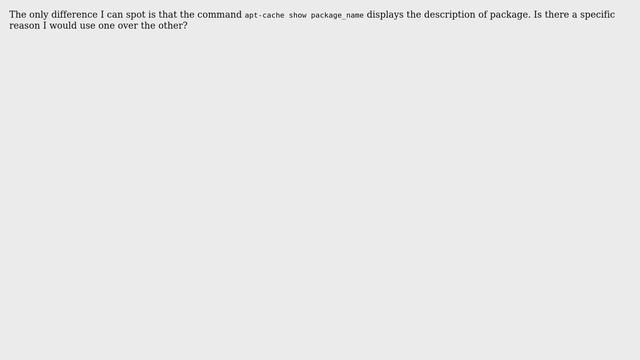 What is the difference between apt-cache show and apt-cache showpkg? смотреть онлайн