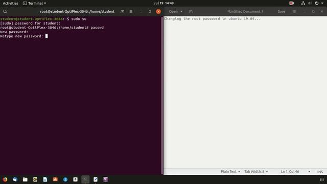 Changing the root password in ubuntu 19.04 смотреть онлайн