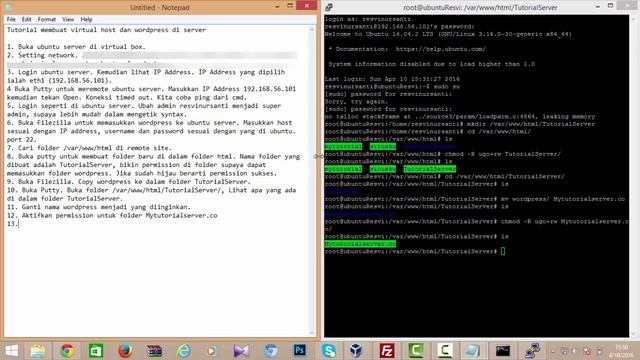Tutorial membuat virtual host dan wordpress di server Ubuntu смотреть онлайн