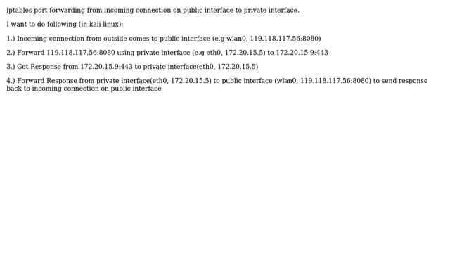 Unix & Linux: iptables port forwarding public network to private network using two interfaces смотреть онлайн