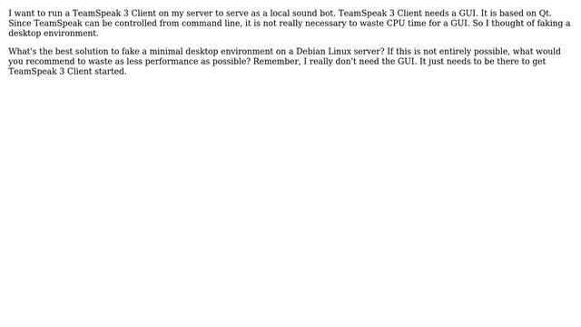 Fake desktop environment on Debian server? смотреть онлайн