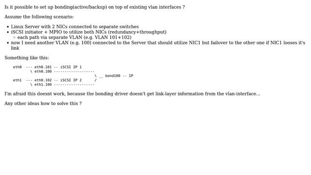 DevOps & SysAdmins: Linux NIC bonding on top of vlan interfaces? (3 Solutions!!) смотреть онлайн