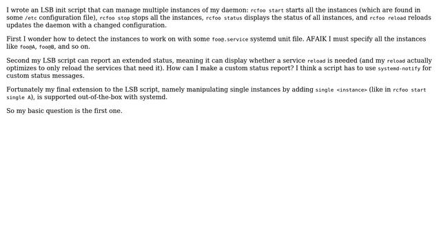 Unix & Linux: How to migrate a multi-instance LSB script to systemd? смотреть онлайн