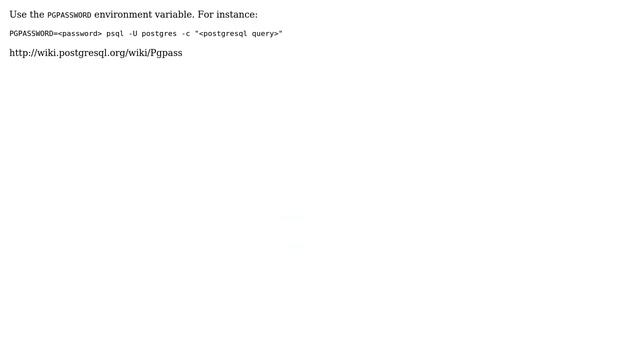 Postgres: authenticate as postgres user in non-interactive script (3 Solutions!!) смотреть онлайн