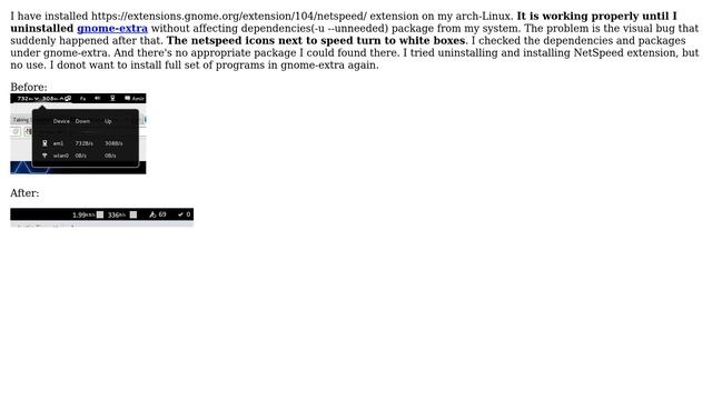 Unix & Linux: NetSpeed gnome extension applet misbehaving on arch-linux смотреть онлайн