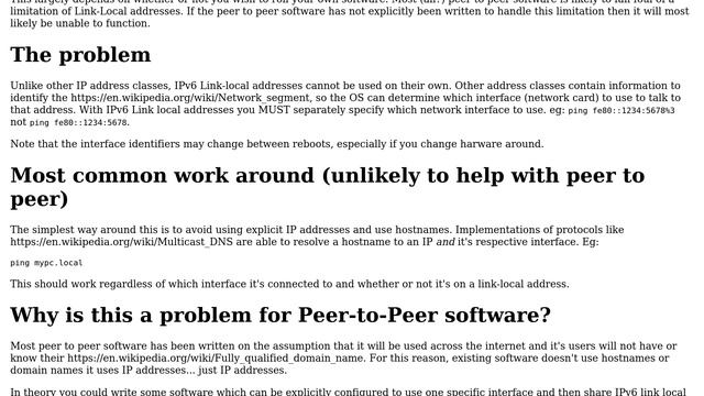 Unix & Linux: How to create peer to peer Ipv6 network using link local addresses? (2 Solutions!!) смотреть онлайн