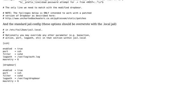 Raspberry Pi: Fail2Ban not picking up dropbear auth failures смотреть онлайн