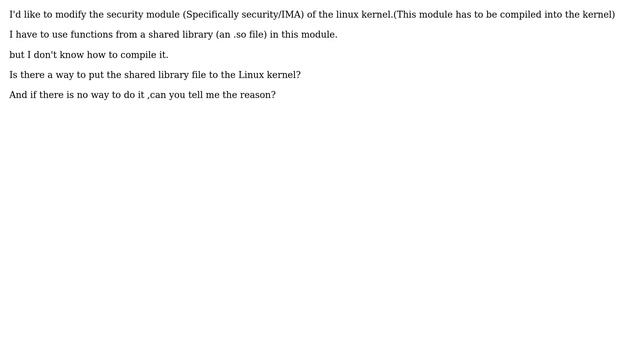 Unix & Linux: Linking shared library in linux kernel смотреть онлайн