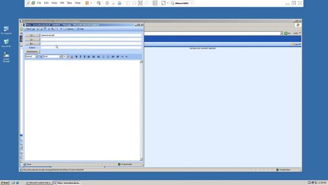 Access Outlook web Access (OWA) by web browser in Exchange Server 2003 смотреть онлайн