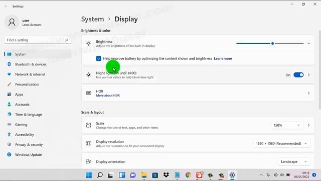 Windows 11 : How to turn on or off help improve battery by optimizing content show and brightness смотреть онлайн