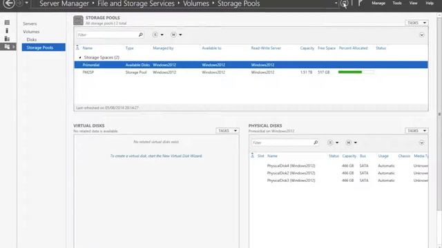 Windows 2012 and FlashMax 2 in Mirrored Pair using Storage Pools смотреть онлайн