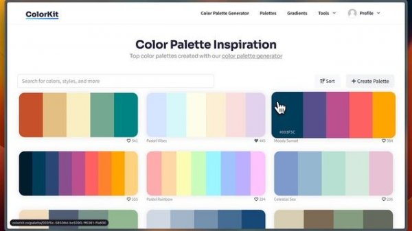 Creating Color Palettes with ColorKit.co