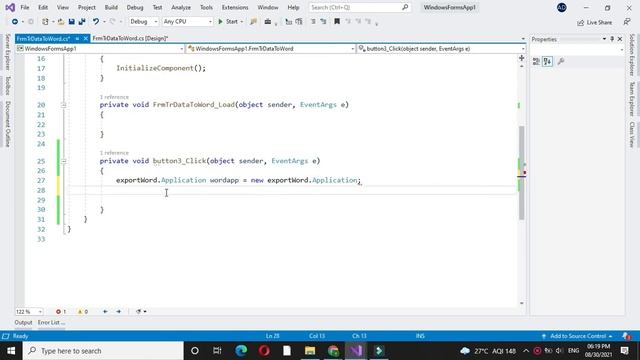 Window Application to export Textbox data to word file with C# смотреть онлайн