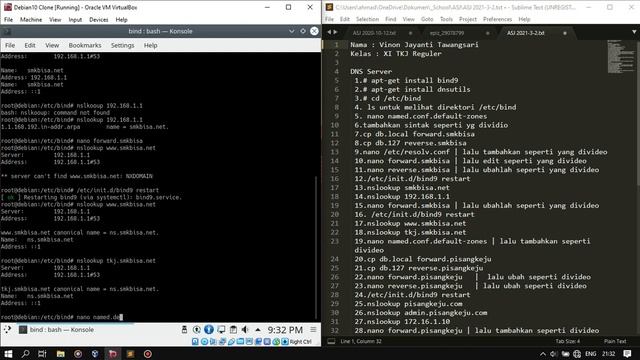 PRAKTIKUM DNS SERVER MENGGUNAKAN DEBIAN смотреть онлайн