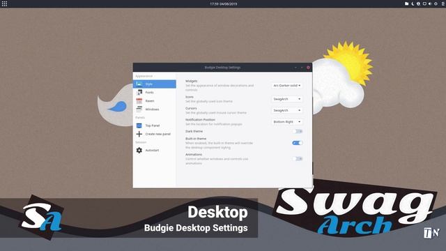 SwagArch GNU/Linux 19 04 - Kernel linux 5.0.6 смотреть онлайн