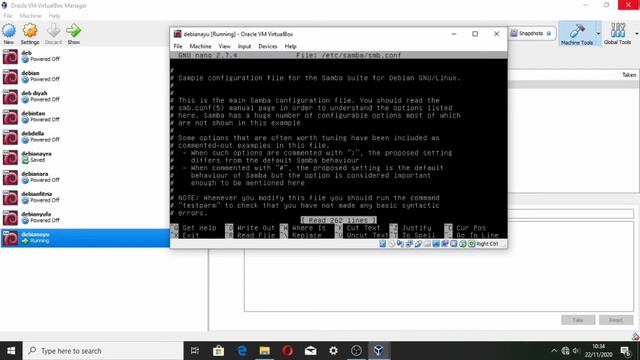 Instalasi Samba menggunakan Virtual Box di Debian 9.6 смотреть онлайн