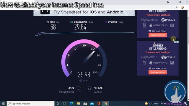 How to check your internet Speed for free || online internet speed test || Ping Test смотреть онлайн