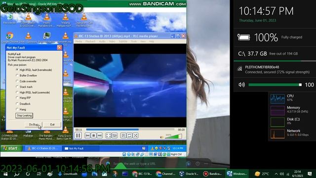 IBC 13 Station ID 2013 has BSOD VM (Windows XP) смотреть онлайн