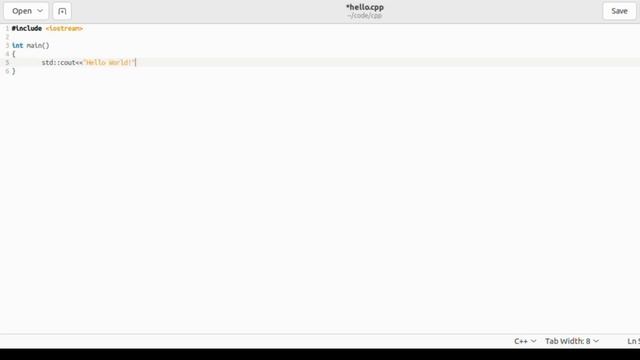 Hello World C++ Linux смотреть онлайн