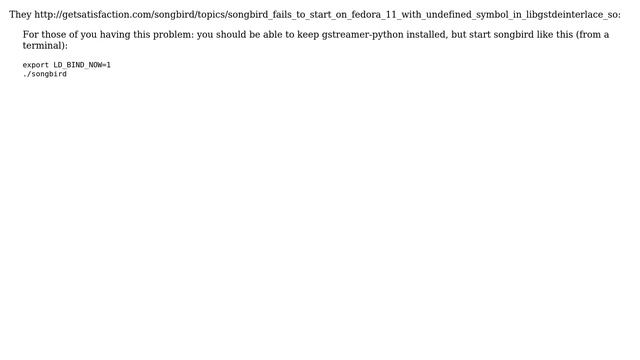 Songbird doesn't start because of GStreamer in Ubuntu 9.10 (4 Solutions!!) смотреть онлайн