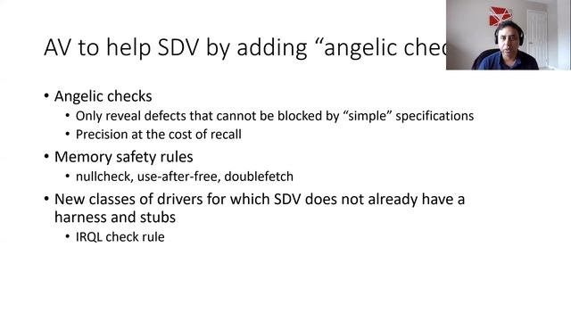 Session 9: Angelic Checking within Static Driver Verifier: Towards high-precision defects without.. смотреть онлайн