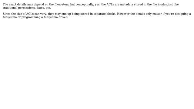 Unix & Linux: Where is ACL data technically stored? (3 Solutions!!) смотреть онлайн