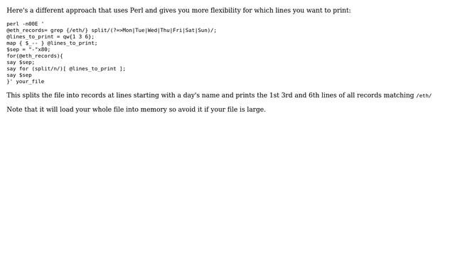 Unix & Linux: How can I print the Nth and the Mth line above or below the matching line with grep? смотреть онлайн