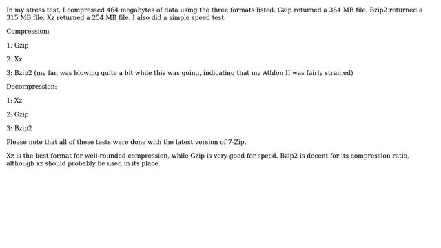 Between xz, gzip, and bzip2, which compression algorithim is the most efficient? (3 Solutions!!) смотреть онлайн