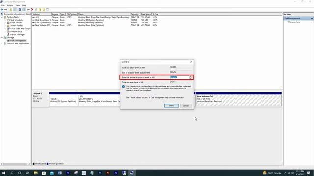 Create New Partition In Windows 10 | Resize Hard Disk Partitions смотреть онлайн