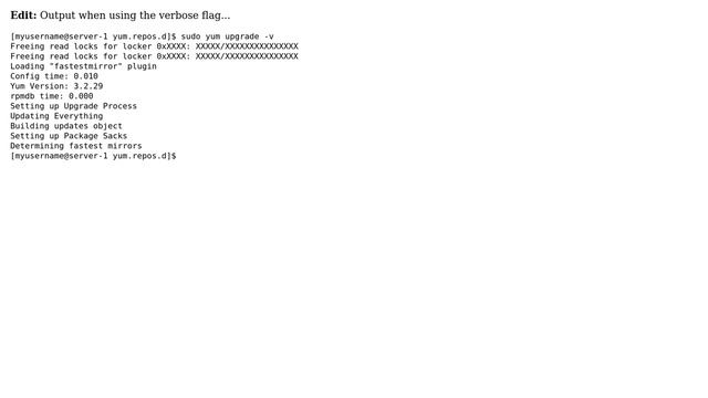 Unix & Linux: yum upgrade goes back to prompt right after "Determining fastest mirrors" смотреть онлайн