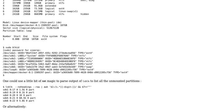Ubuntu: How to List Unmounted partition of a harddisk and Mount them? (4 Solutions!!) смотреть онлайн