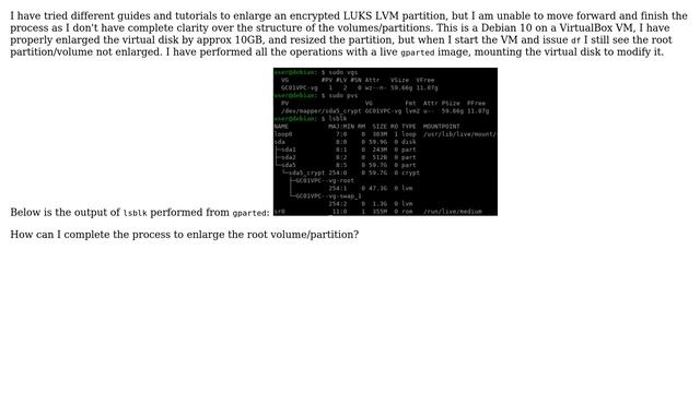 Unix & Linux: Unable to enlarge/resize LUKS partition on virtual disk (2 Solutions!!) смотреть онлайн